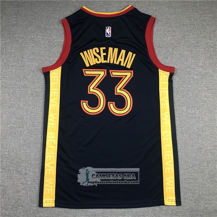 Camiseta Golden State Warriors James Wiseman Ciudad 2020-21 Azul